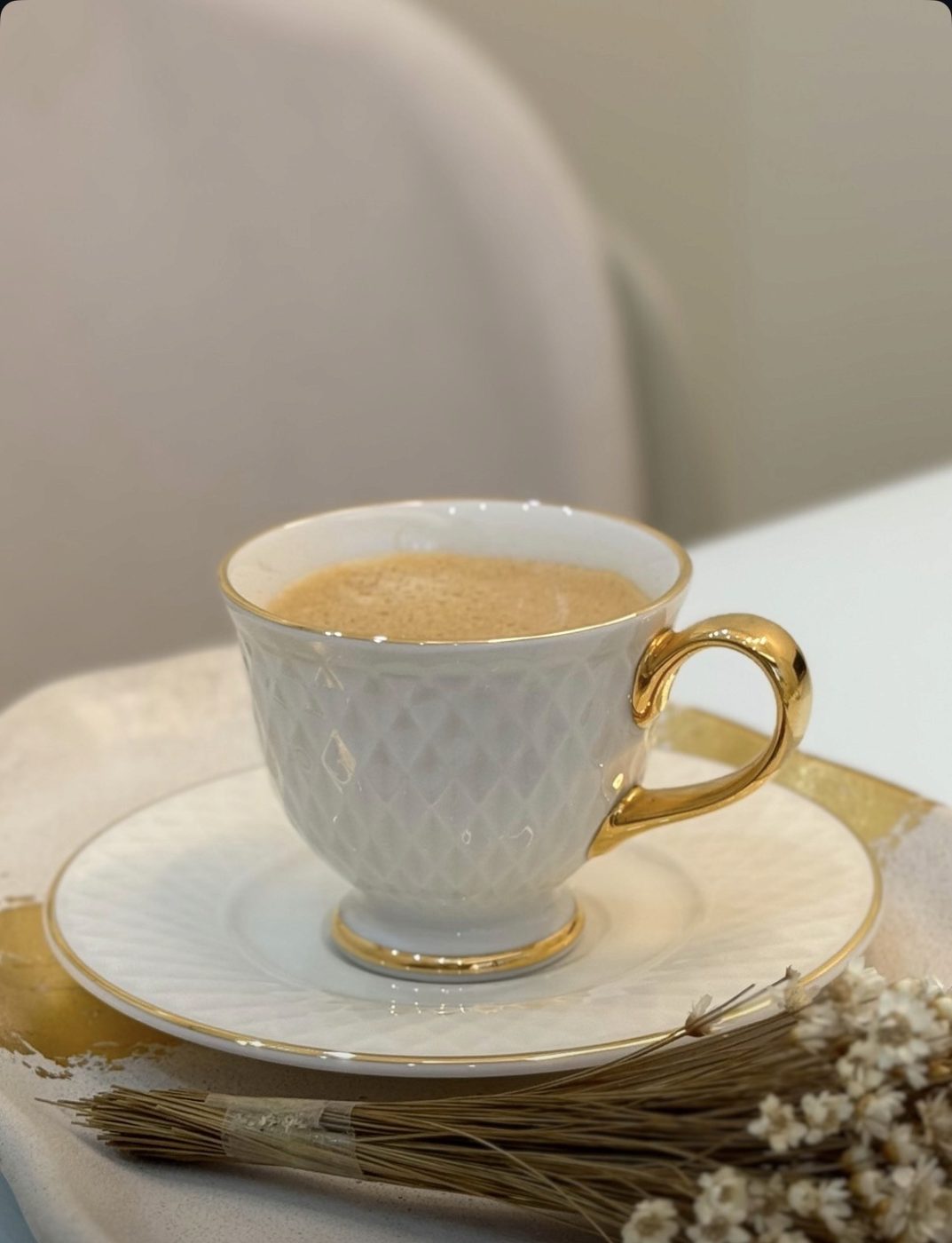 Café servido na clínica